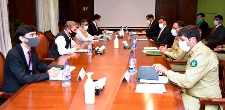 Shah Mehmood Qureshi meeting regional peace India Kashmir