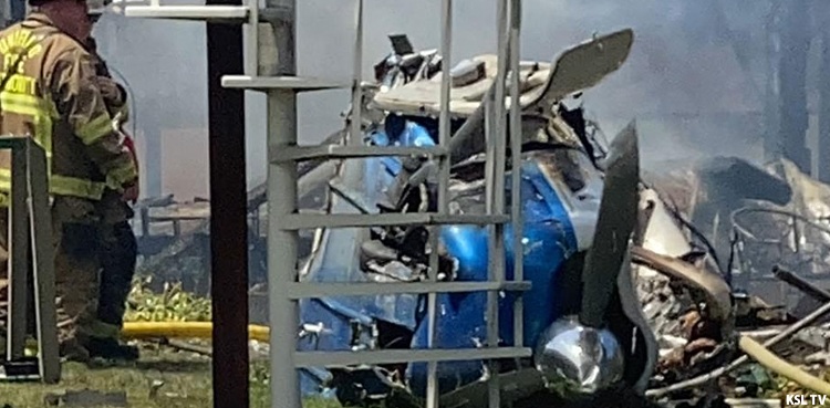 Plane crash Utah residential neighbourhood US