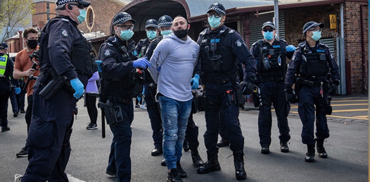 Australia anti lockdown protest