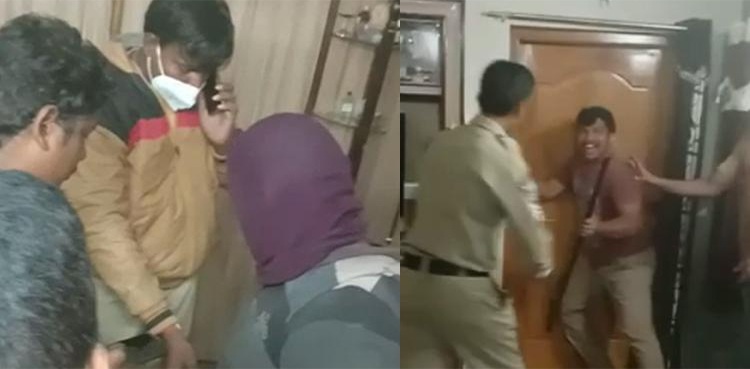 robber burglary sleep air conditioner police