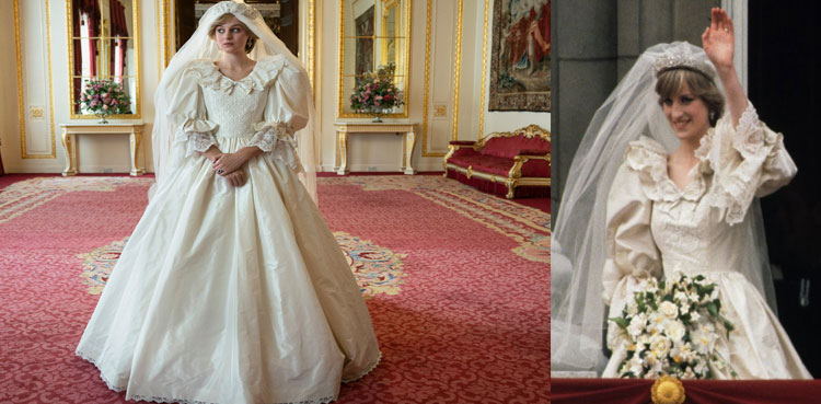 princess diana wedding dress the crown