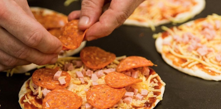 Woman pizza roll discovery
