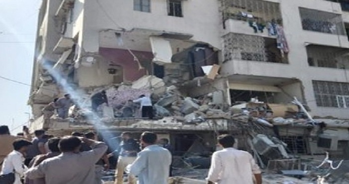 building management apartment karachi blast sbca demolition