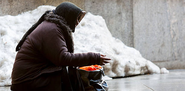 beggar, woman, arrest