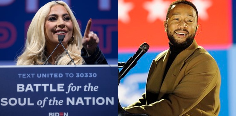 Gaga, Legend lend support to Biden