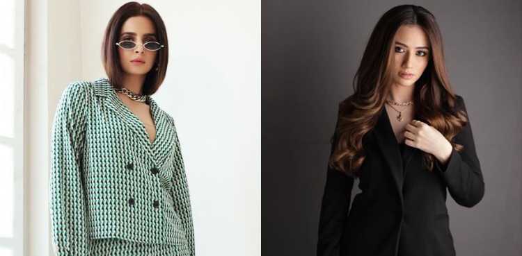 power suit Saba Qamar