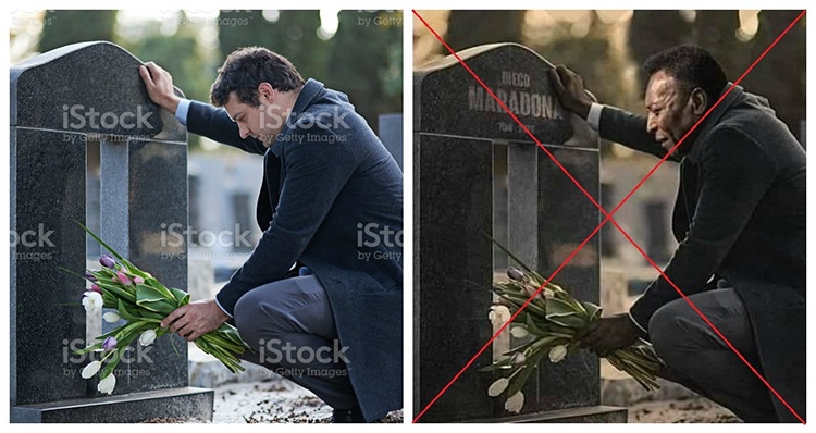 Pelé Maradona grave