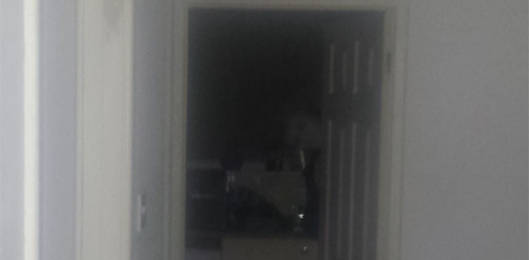 ghost, image, door, eerie moment, kitchen