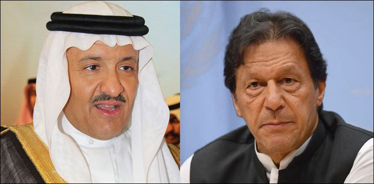 Imran Khan, Prince Sultan bin Salman, Saudi Arabia