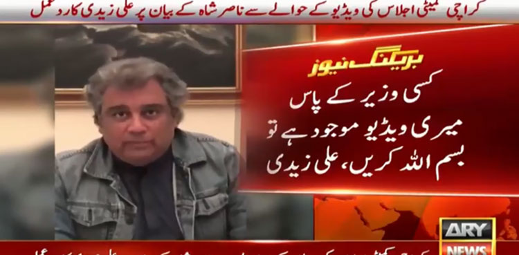 Ali Zaidi CM Murad Karachi committee meeting