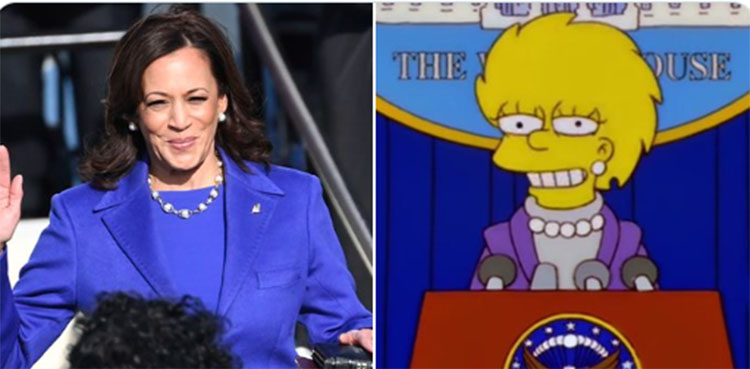 Kamala Harris, Simpsons, inauguration outfit, oath-taking ceremony, US Vice President