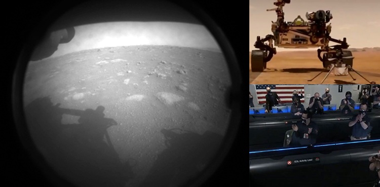 nasa perseverance first image mars surface landing