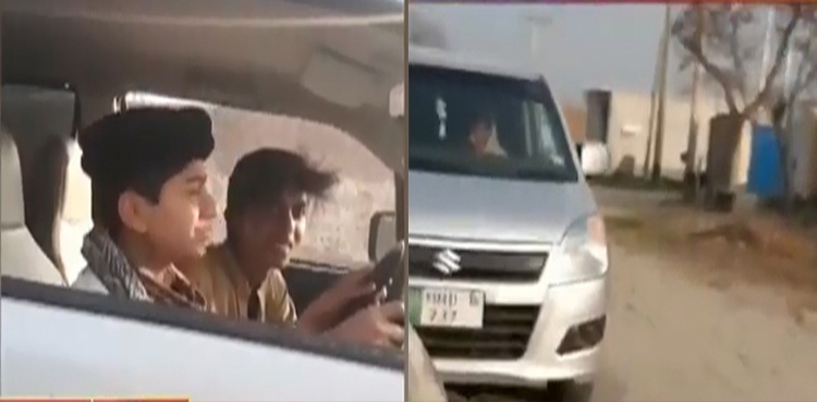 minor boy driving car viral video