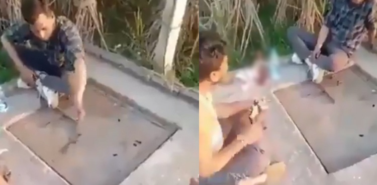 man shoots nephew video mobile phone