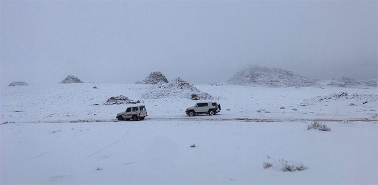 saudi arabia, snowstorm, snowfall, weather warning