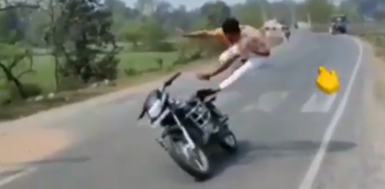 viral video bike stunt internet famous accident