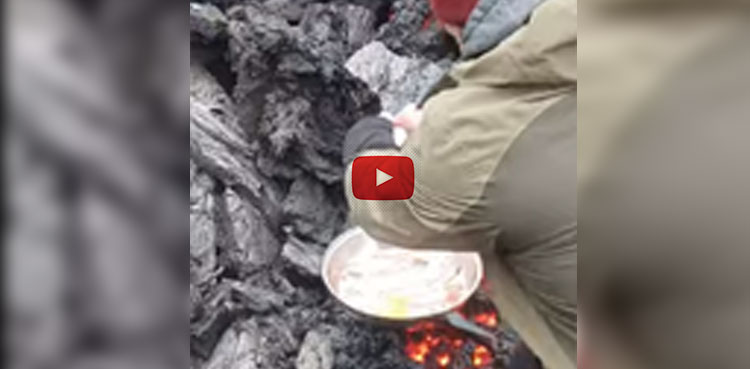 molten lava volcano