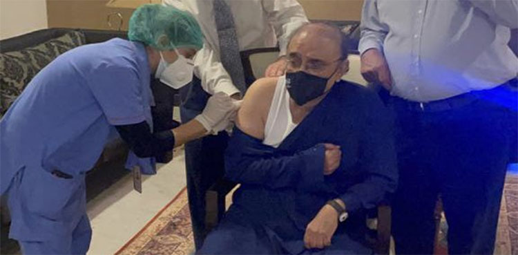 anti-covid vaccine dose, Asif Zardari, Aseefa Bhutto