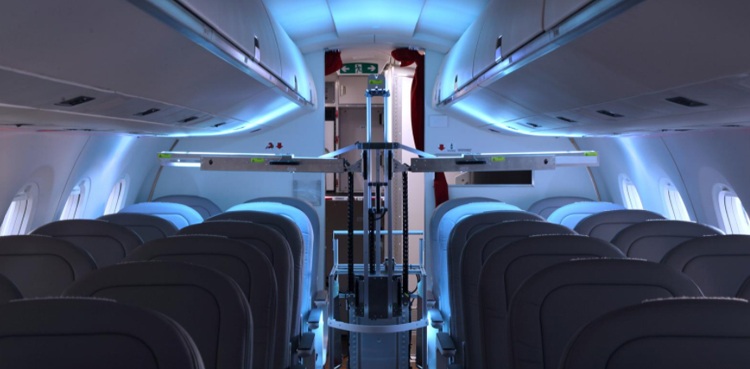 robot coronavirus plane