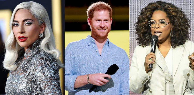 Lady Gaga, Prince Harry, Oprah