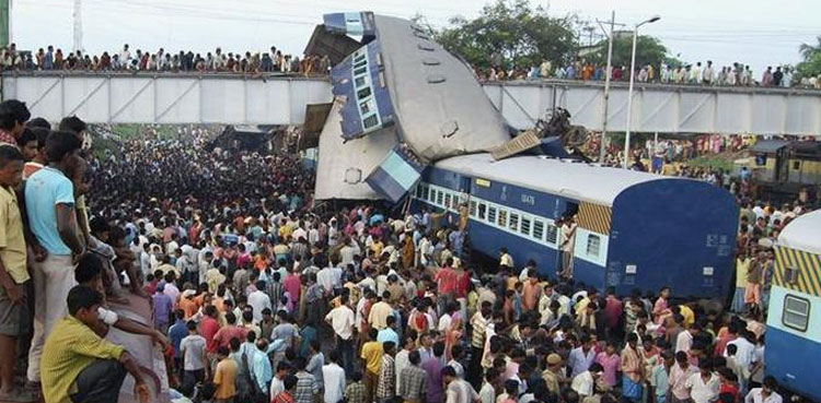 Train accident India man