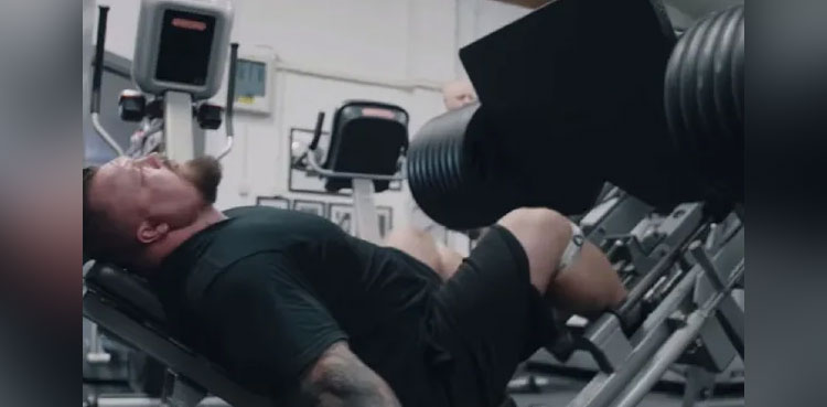 world's strongest man Eddie Hall leg pressing