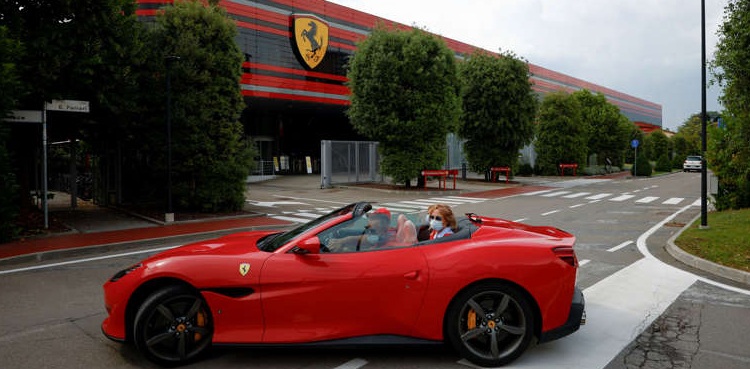 Ferrari cars catwalk