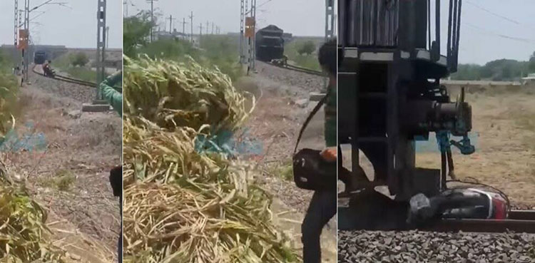 bikers Narrowly Escape Train Accident