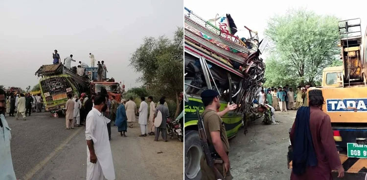 Death toll dera ghazi khan bus-trailer