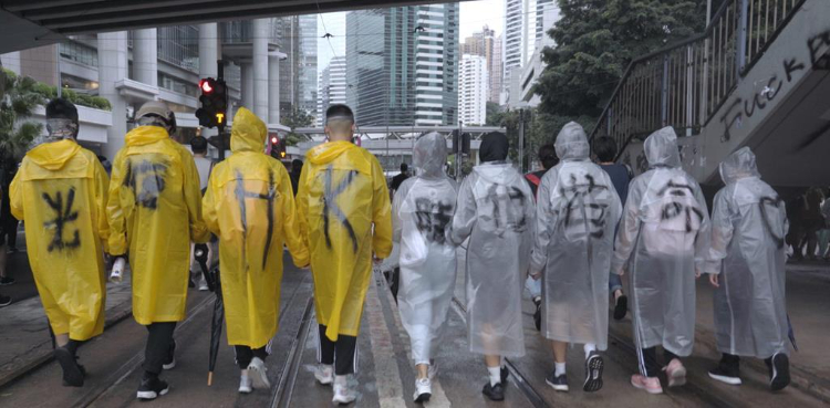 Hong Kong man sentenced, wearing seditious T-shirt
