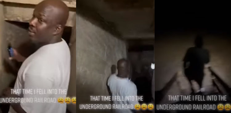 man secret stairway abandoned railway cave video