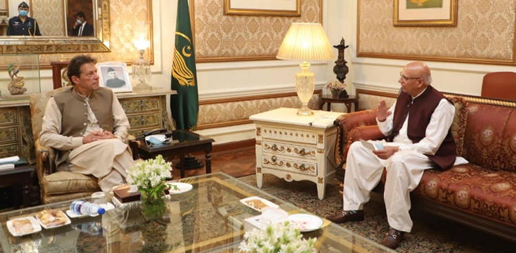 imran khan punjab lahore visit chaudhry sarwar usman buzdar