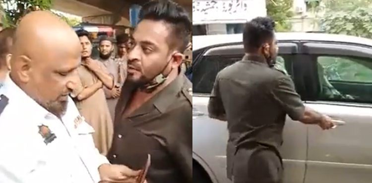 traffic warden police complaint aamir liaquat hussain video