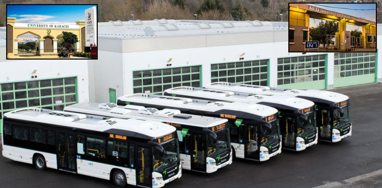 Hybrid buses Karachi varsities