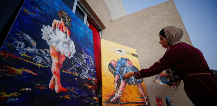 Gaza Artist ballet paintings