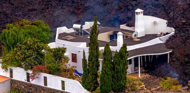 miracle house, volcano eruption,