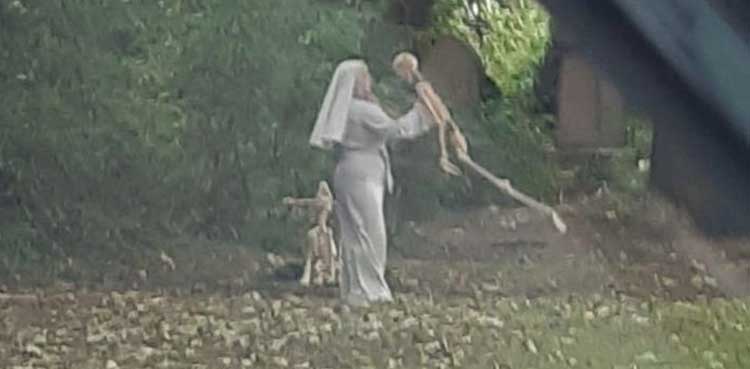 Women Dance with Skeleton