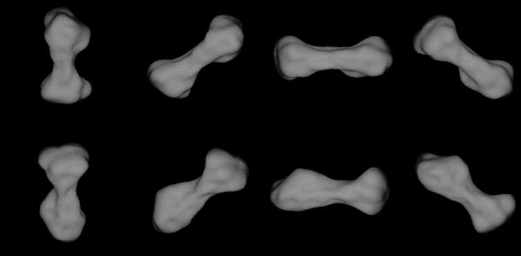 dog bone, asteroid ,astronomers, Kleopatra