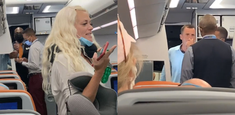 couple removed from flight masks viral video