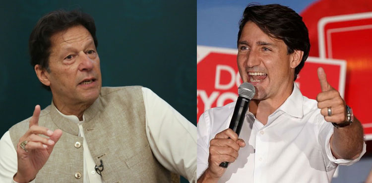 Imran Khan felicitates justin trudeau