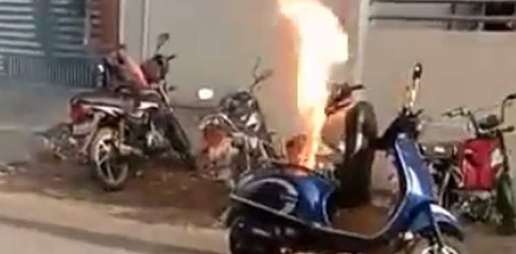 electronic scooter fire