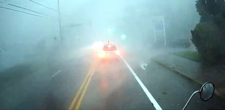 Powerful tornado flips truck