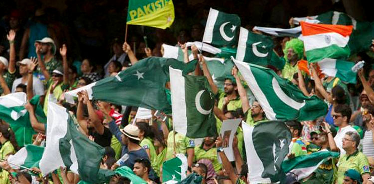 Political banners Pakistan-India World Cup clash