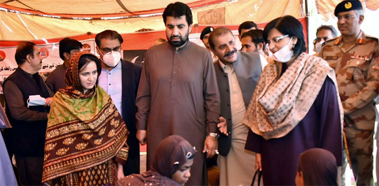 Sania Nishtar, Harnai earthquake, ehsaas,