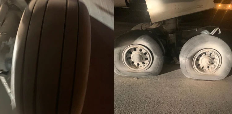 CAA aircraft tyre burst incident