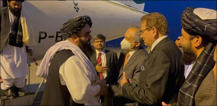 afghan, fm led, arrives, islamabad