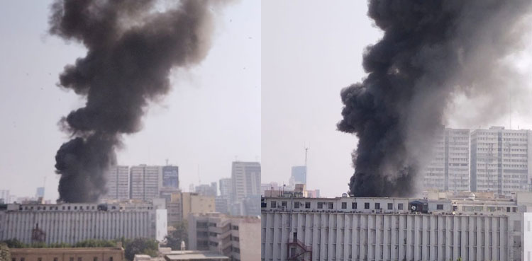 II Chundrigar road telephone exchange fire