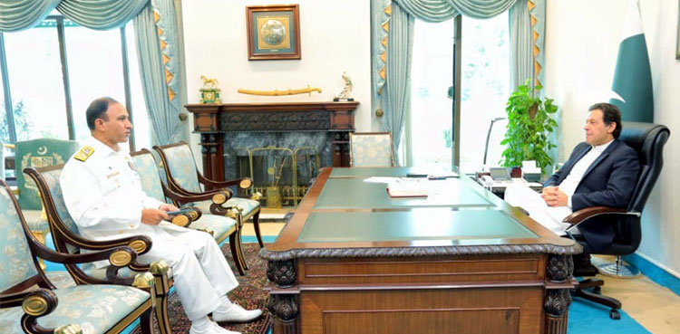 Naval chief calls on PM Imran Khan