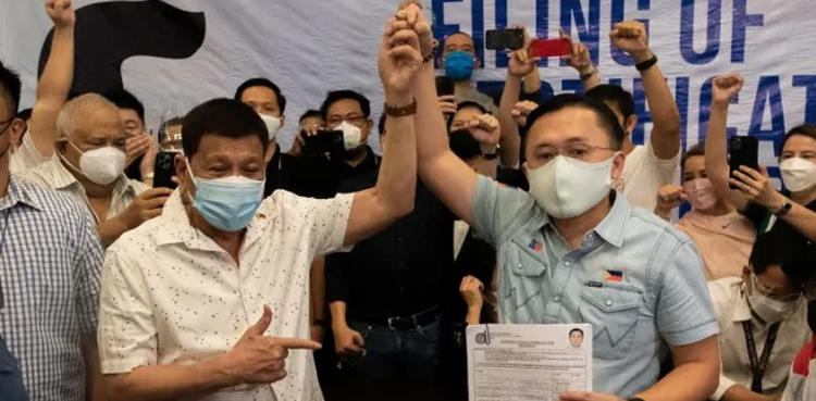 philippine rodrigo duterte christopher go presidential race