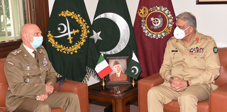 italy lauds, qamar javed bajwa, coas, pakistan